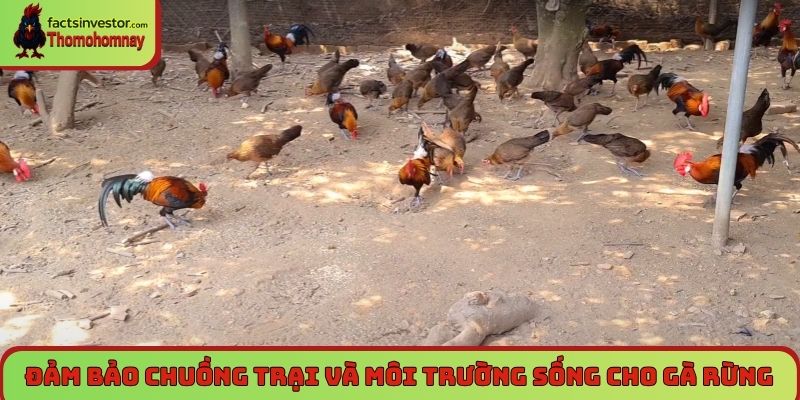 Đảm bảo chuồng trại và môi trường sống cho gà rừng
