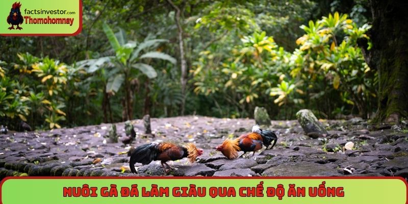 Nuôi gà đá làm giàu qua chế độ ăn uống